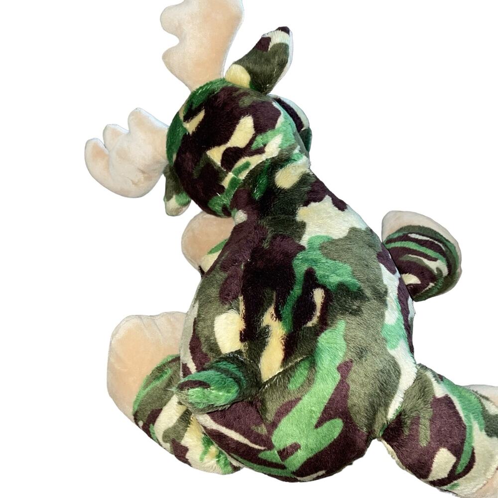 Mary Meyer Moose Team Camo Plush 12" Stuffed Animal Nursery 40930 Green Brown - Picture 11 of 12